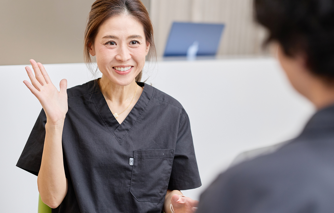 各工程での完成形イメージ共有で納得できる白い歯に